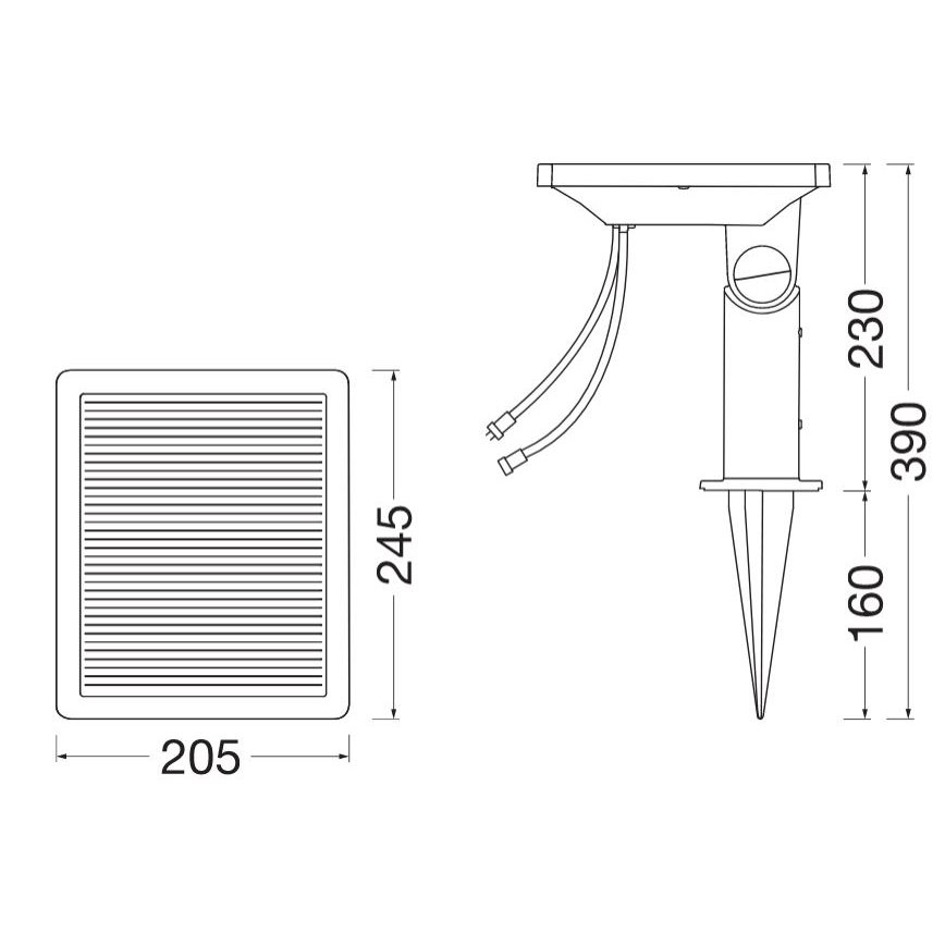 Ledvance - Hibrīda saules enerģijas panelis ENDURA 24W/12V 2000 mAh IP67