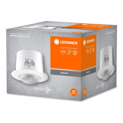 Ledvance - Iegremdējams infrasarkanais kustību sensors FLUSH 230V balts