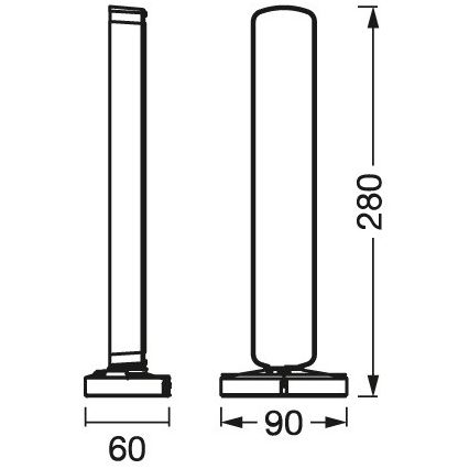 Ledvance - KOMPLEKTS 2x LED RGBW Aptumšojama galda lampa MOOD LIGHT LED/4W/230V Wi-Fi + tālvadības pults
