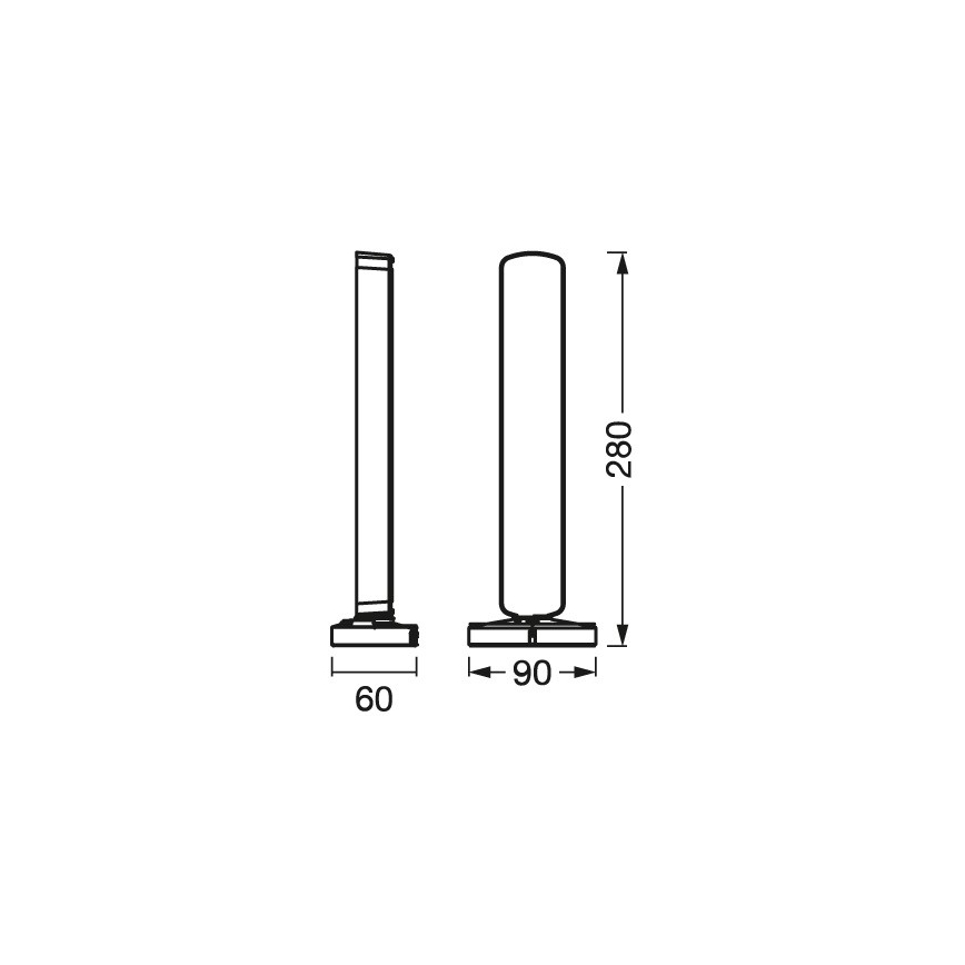 Ledvance - KOMPLEKTS 2x LED RGBW Aptumšojama galda lampa MOOD LIGHT LED/4W/230V Wi-Fi + tālvadības pults