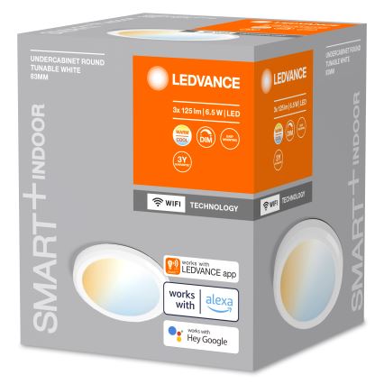 Ledvance - KOMPLEKTS 3x LED Aptumšojama virtuves zem skapīša lampa SMART+ LED/6,5W/230V 3000-6500K Wi-Fi