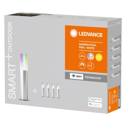 Ledvance - KOMPLEKTS 5x LED RGBW Āra lampa SMART+ GARDEN POLE 5xLED/5,7W/230V IP65 Wi-Fi