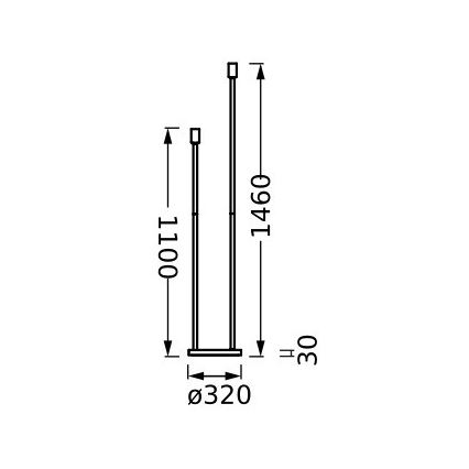 Ledvance - Lampas statīvs DECOR STICK 2xE27/40W/230V antracīta