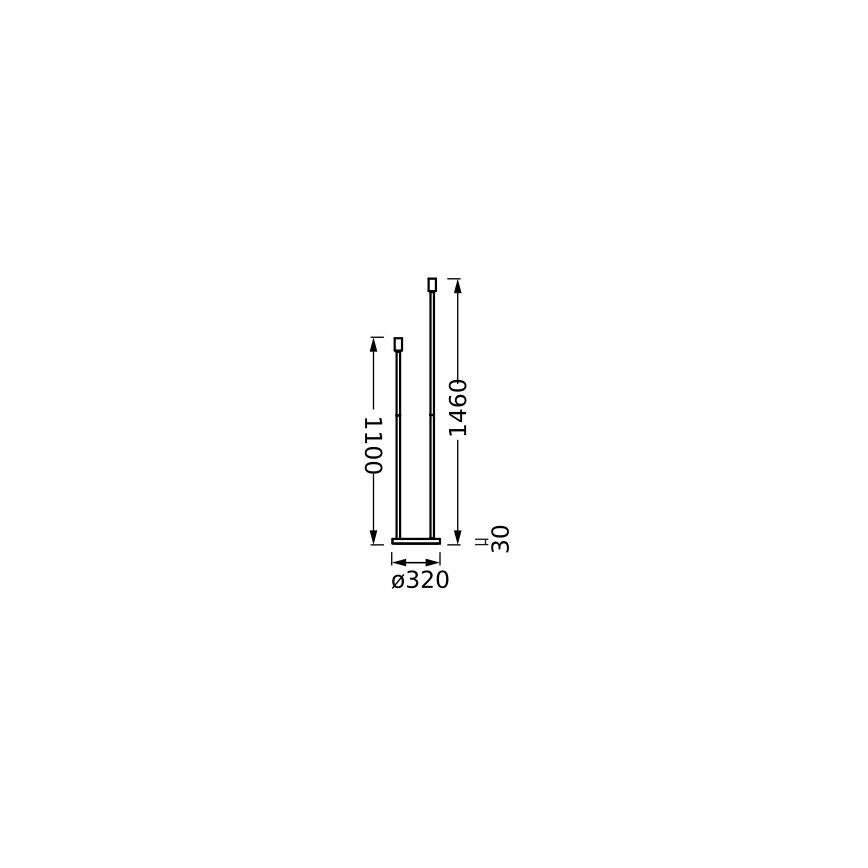 Ledvance - Lampas statīvs DECOR STICK 2xE27/40W/230V antracīta