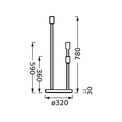 Ledvance - Lampas statīvs DECOR STICK 3xE27/40W/230V bēša