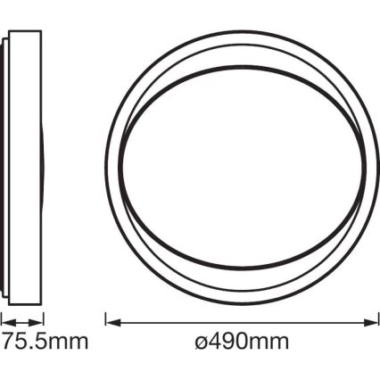 Ledvance - LED Aptumšajams gaismeklis SMART+ EYE LED/32W/230V 3,000K-6,500K Wi-Fi