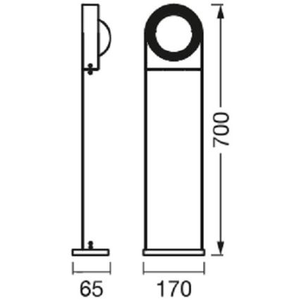 Ledvance - LED Aptumšojama āra lampa SWING LED/6,7W/230V IP44 Wi-Fi