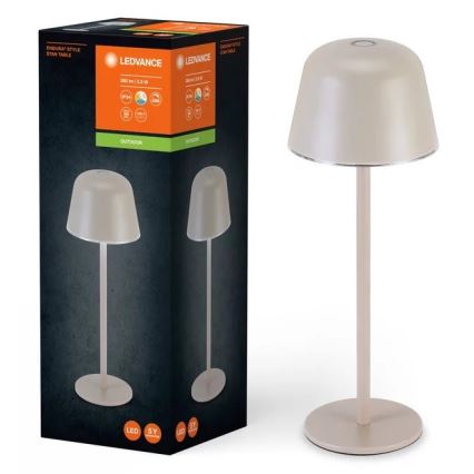 Ledvance - LED Aptumšojama āra uzlādējama lampa TABLE LED/2,5W/5V IP54 bēša