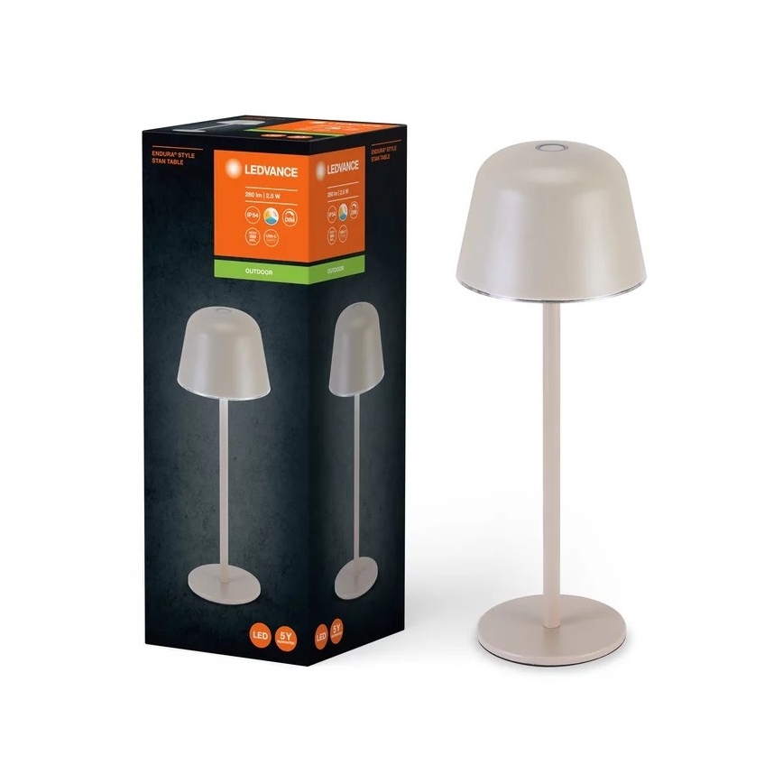 Ledvance - LED Aptumšojama āra uzlādējama lampa TABLE LED/2,5W/5V IP54 bēša