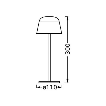 Ledvance - LED Aptumšojama āra uzlādējama lampa TABLE LED/2,5W/5V IP54 bēša