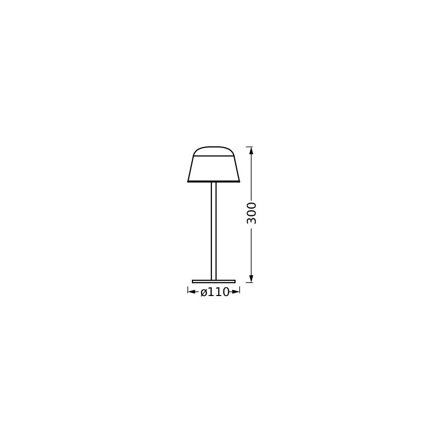 Ledvance - LED Aptumšojama āra uzlādējama lampa TABLE LED/2,5W/5V IP54 bēša