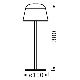 Ledvance - LED Aptumšojama āra uzlādējama lampa TABLE LED/2,5W/5V IP54 melna