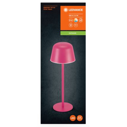 Ledvance - LED Aptumšojama āra uzlādējama lampa TABLE LED/2,5W/5V IP54 sarkana