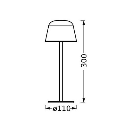 Ledvance - LED Aptumšojama āra uzlādējama lampa TABLE LED/2,5W/5V IP54 sarkana