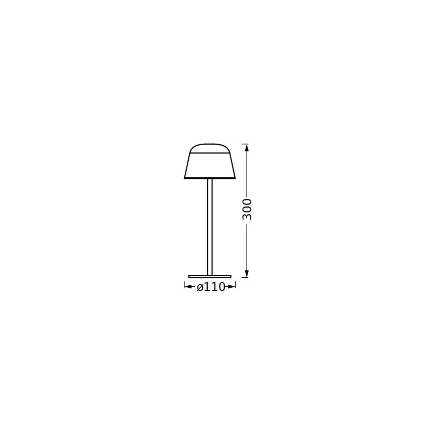 Ledvance - LED Aptumšojama āra uzlādējama lampa TABLE LED/2,5W/5V IP54 sarkana