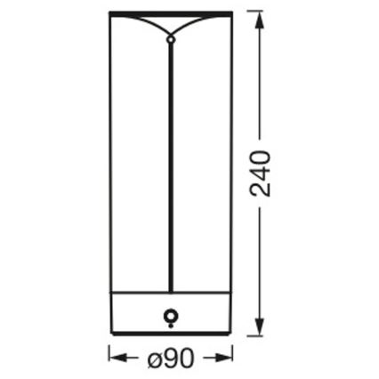 Ledvance - LED Aptumšojama skārienvadāma galda lampa DECOR FILAMENT LED/1,2W/5V 1000 mAh