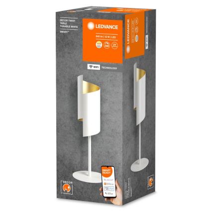 Ledvance - LED Aptumšojama galda lampa SMART+ DECOR TWIST LED/12W/230V 3000-6500K Wi-Fi balta