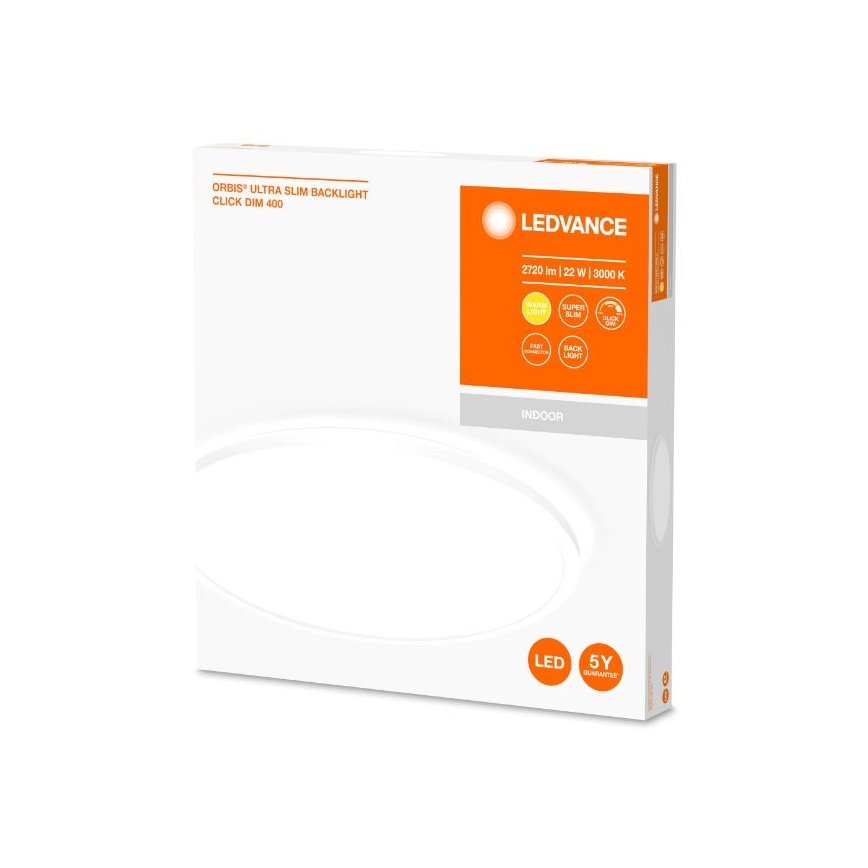 Ledvance - LED Aptumšojama griestu lampa ORBIS LED/22W/230V balta
