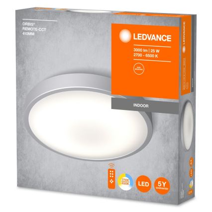 Ledvance - LED Aptumšojama griestu lampa ORBIS LED/25W/230V 2700-6500K + tālvadības pults