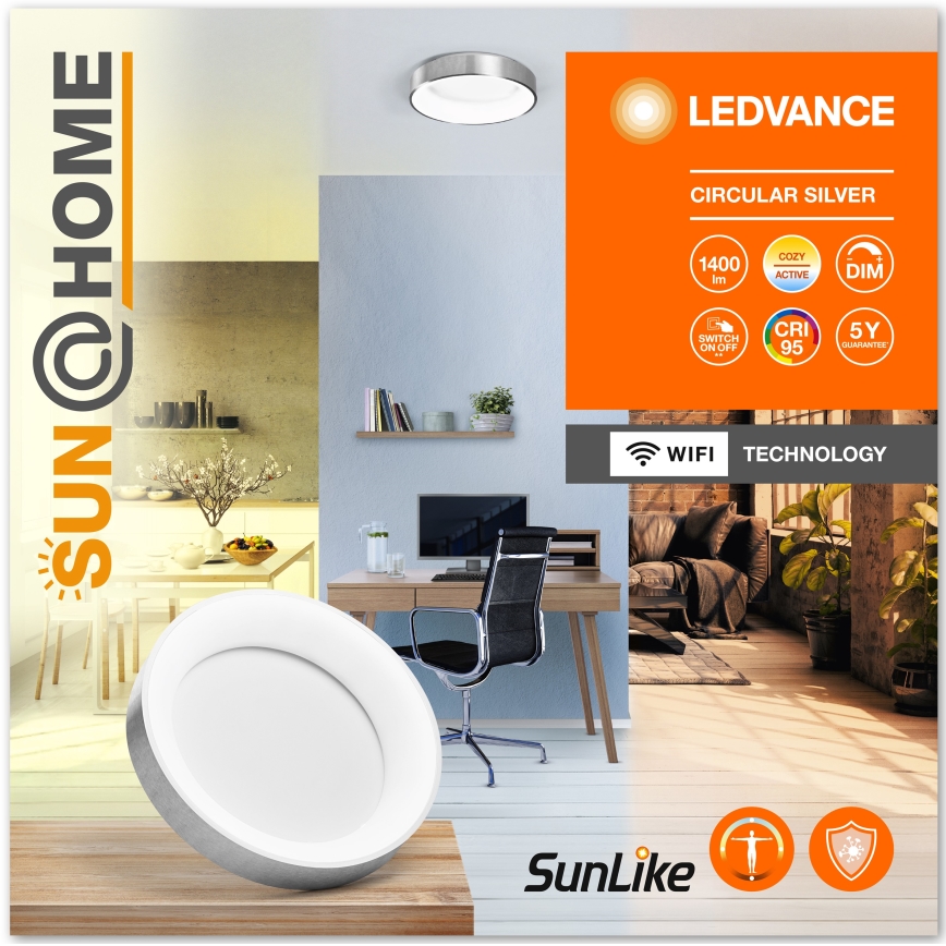Ledvance-LED Aptumšojama griestu lampa SUN@HOME CIRCULAR LED/18,5W/230V Wi-Fi