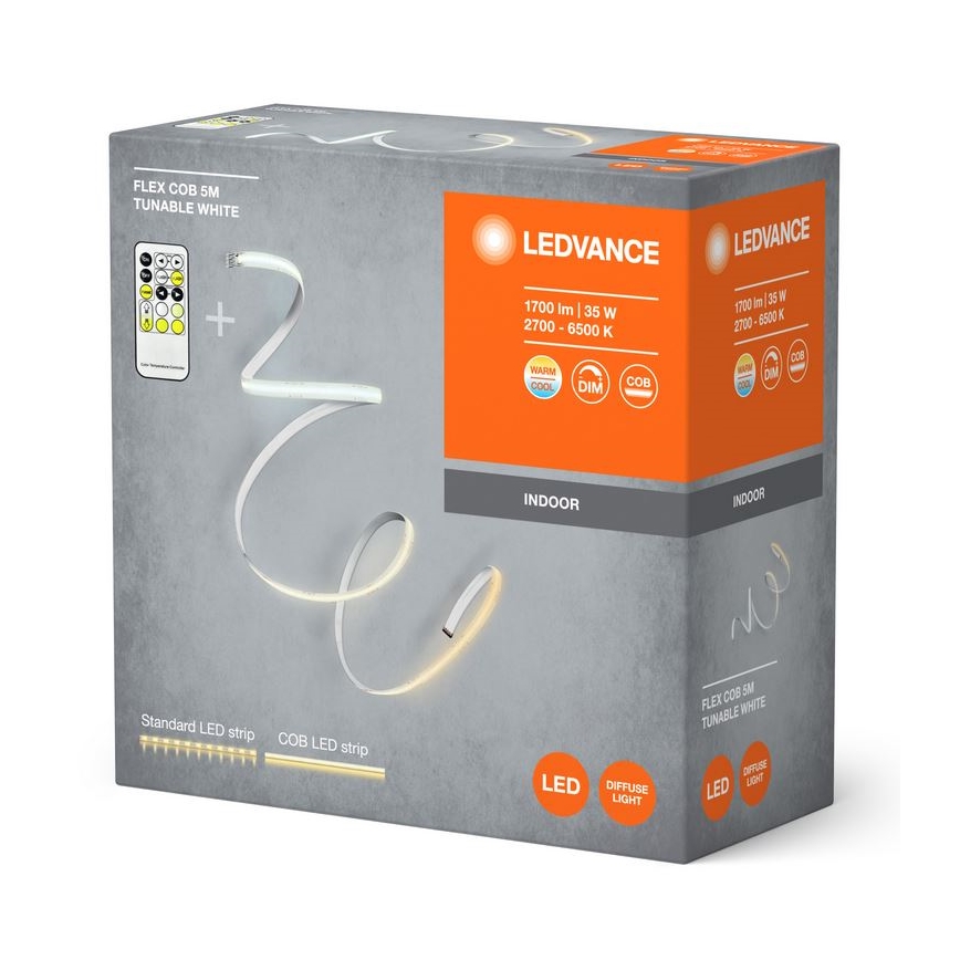 Ledvance - LED Aptumšojama josla FLEX COB 5m LED/35W/230V 2700-6500K + tālvadības pults