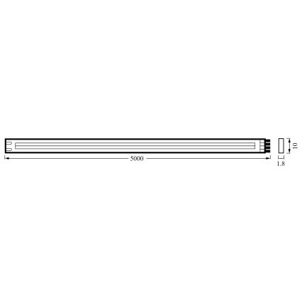 Ledvance - LED Aptumšojama josla FLEX COB 5m LED/35W/230V 2700-6500K + tālvadības pults