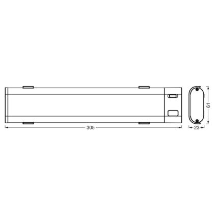 Ledvance - LED Aptumšojama virtuves zem skapīša lampa ar sensoru SMART+ UNDERCABINET LED/9W/230V 3000-6500K Wi-Fi