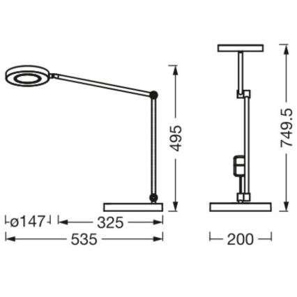 Ledvance - LED Aptumšojama skārienvadāma galda lampa SUN@HOME LED/20W/230V 2200-5000K CRI 95 Wi-Fi