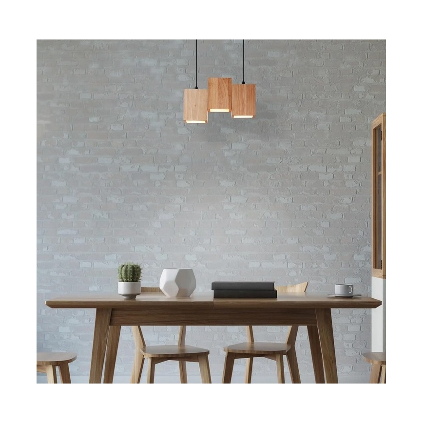 Ledvance - LED Aptumšojama lustra ar auklu DECOR WOOD 3xLED/7W/230V Wi-Fi