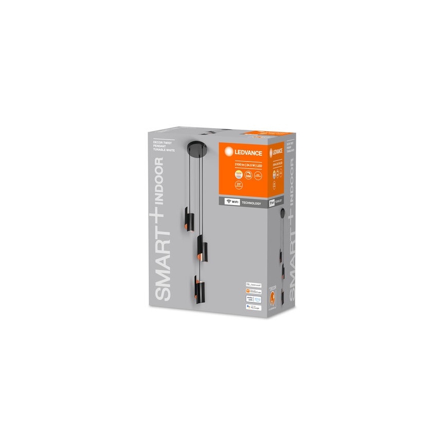 Ledvance - LED Aptumšojama lustra ar auklu SMART+ DECOR 3xLED/8W/230V melna Wi-Fi