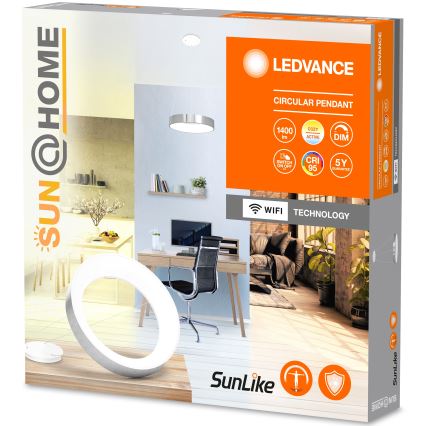 Ledvance - LED Aptumšojama lustra ar auklu SUN@HOME CIRCULAR LED/18,5W/230V Wi-Fi