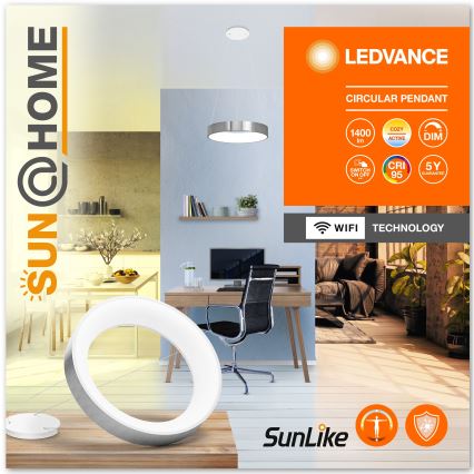 Ledvance - LED Aptumšojama lustra ar auklu SUN@HOME CIRCULAR LED/18,5W/230V Wi-Fi