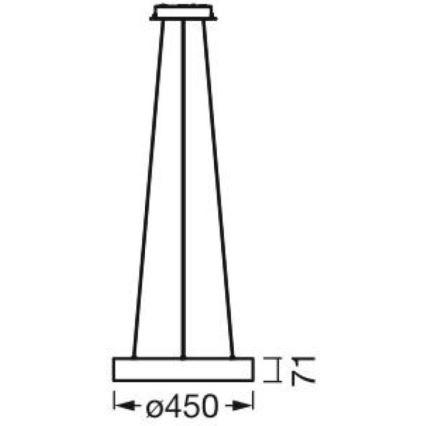 Ledvance - LED Aptumšojama lustra ar auklu SUN@HOME CIRCULAR LED/18,5W/230V Wi-Fi