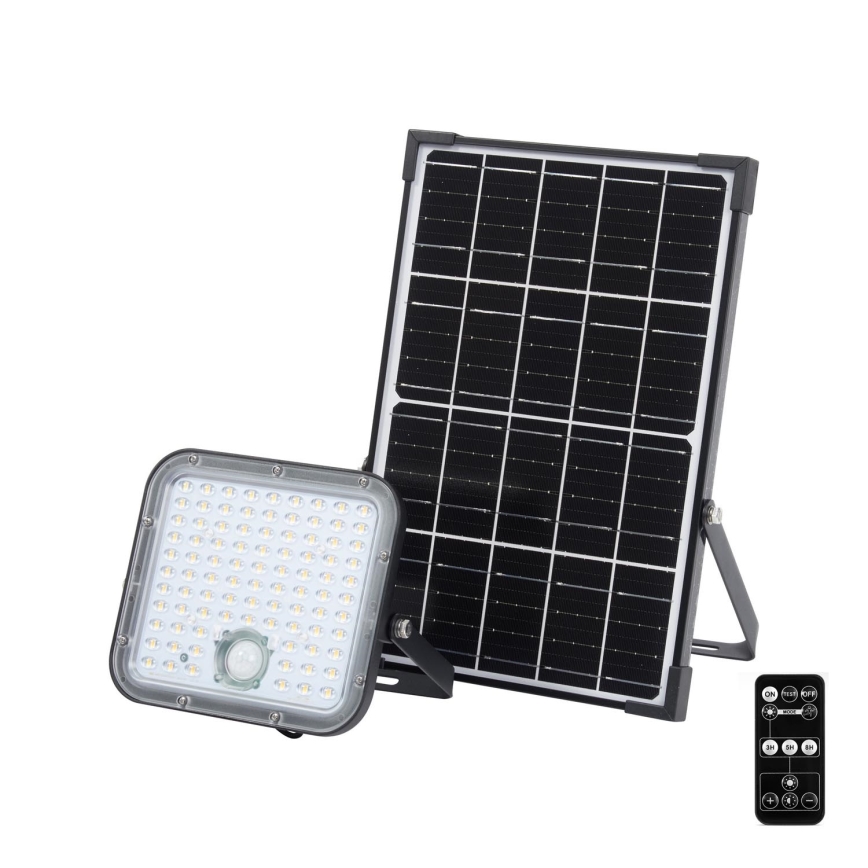 Ledvance - LED Aptumšojama saules enerģijas Prožektors ar sensoru FLOOD SPLIT LED/30W/6,4V IP65 + tālvadības pults