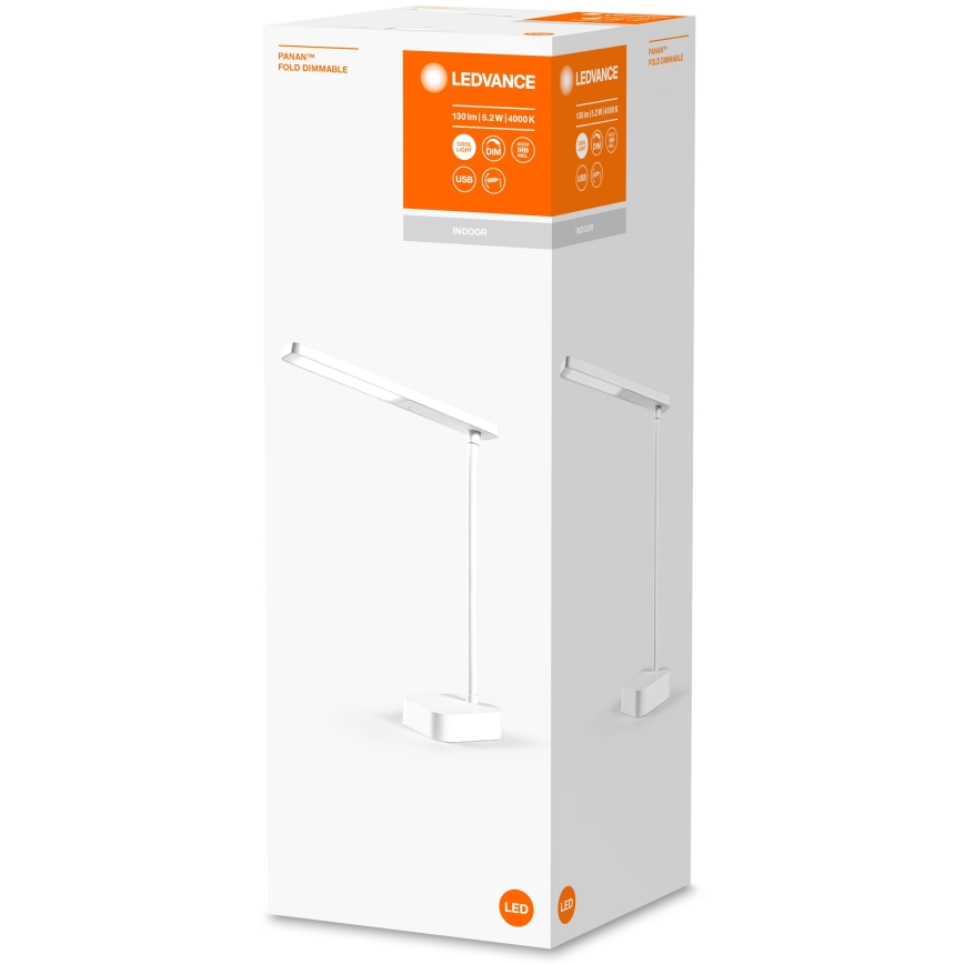 Ledvance - LED Aptumšojama skārienvadāma galda lampa PANAN LED/5,2W/5V