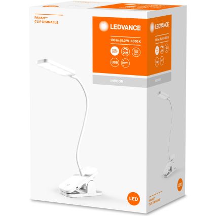 Ledvance - LED Aptumšojama skārienvadāma galda lampa PANAN LED/5,2W/5V 1000 mAh