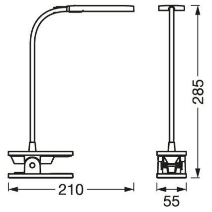 Ledvance - LED Aptumšojama skārienvadāma galda lampa PANAN LED/5,2W/5V 1000 mAh