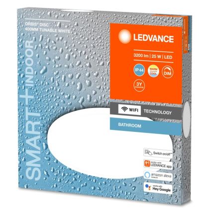 Ledvance - LED Aptumšojama vannas istabas lampa SMART+ DISC LED/25W/230V 3000-6500K Wi-Fi IP44