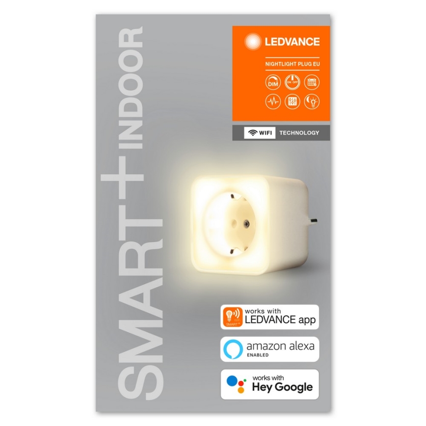 Ledvance - LED Aptumšojama viedā kontaktligzda ar apgaismojumu SMART+ PLUG 3680W Wi-Fi