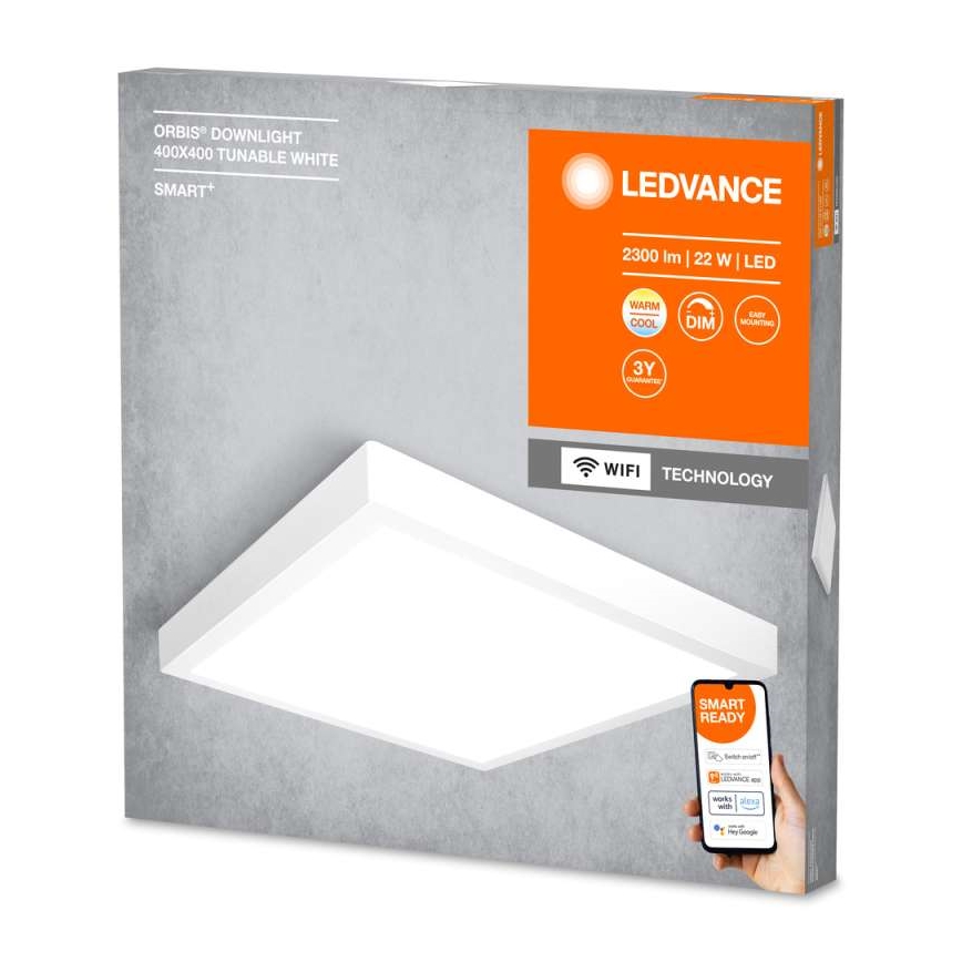 Ledvance - LED Aptumšojams griestu gaismeklis SMART+ DOWNLIGHT LED/22W/230V 3000-6500K Wi-Fi