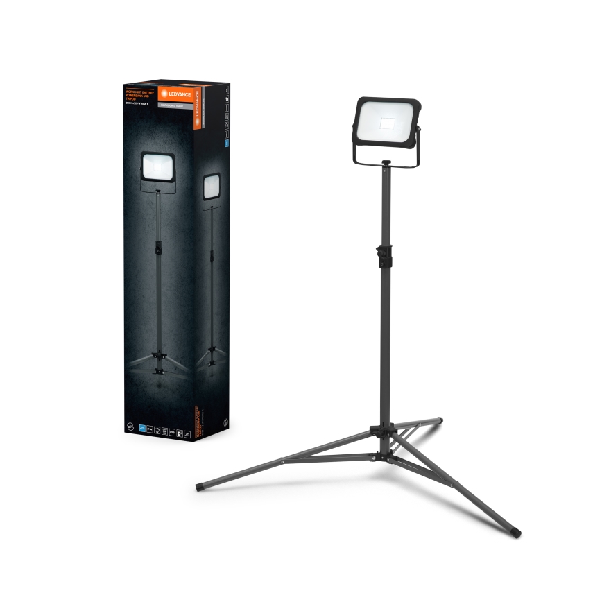 Ledvance - LED Aptumšojams prožektors ar turētāju WORKLIGHT TRIPOD LED/20W/3,7V 1500 mAh IP54