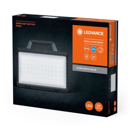Ledvance - LED Aptumšojama āra uzlādējams Prožektors WORKLIGHT BATTERY LED/26W/5V 2200 mAh IP54