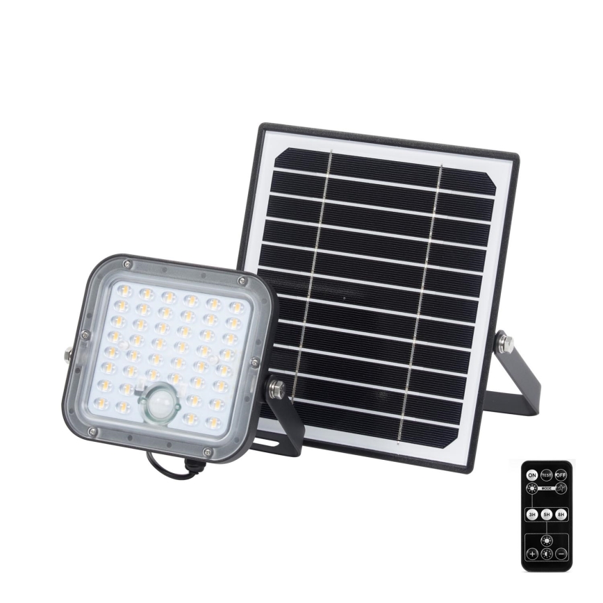 Ledvance - LED Aptumšojams saules enerģijas prožektors ar sensoru FLOOD SPLIT LED/10W/3,2V 5000 mAh IP65 + tālvadības pults