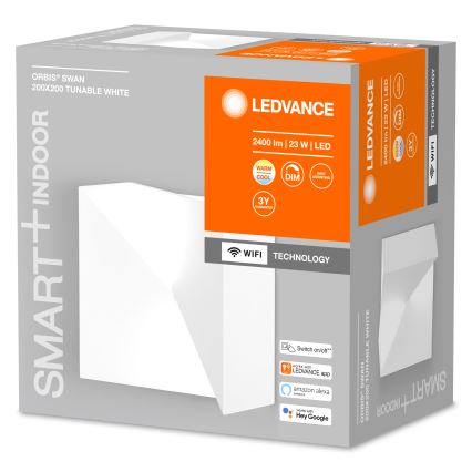 Ledvance - LED Aptumšojams sienas gaismeklis SMART+ SWAN LED/23W/230V 3000-6500K Wi-Fi