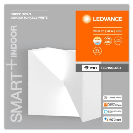 Ledvance - LED Aptumšojams sienas gaismeklis SMART+ SWAN LED/23W/230V 3000-6500K Wi-Fi