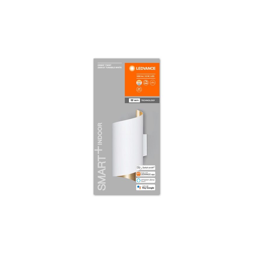 Ledvance - LED Aptumšojams sienas gaismeklis SMART+ TWIST LED/12W/230V 3000-6500K Wi-Fi balts