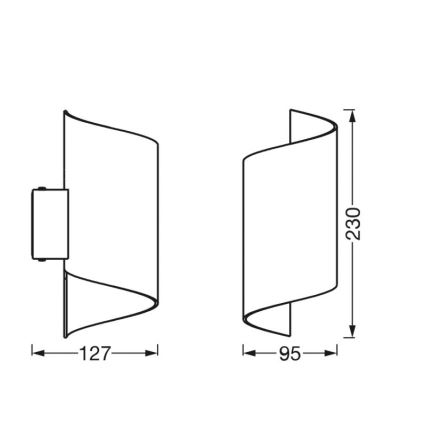 Ledvance - LED Aptumšojams sienas gaismeklis SMART+ TWIST LED/12W/230V 3000-6500K Wi-Fi balts