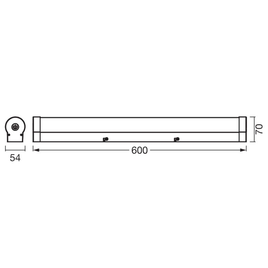 Ledvance - LED Aptumšojama skārienvadāma spogulis apgaismojums ORBIS TUBE LED/12W/230V 60 cm 3000/4000K IP44