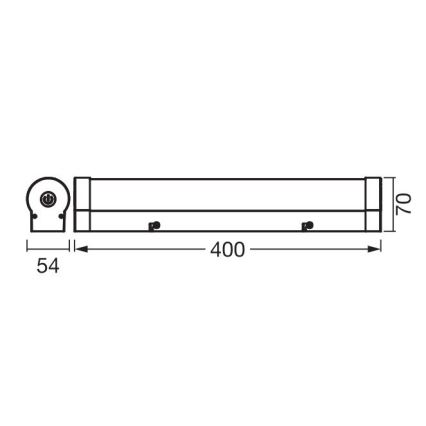 Ledvance - LED Aptumšojama skārienvadāma spogulis apgaismojums ORBIS TUBE LED/9W/230V 40 cm 3000/4000K IP44