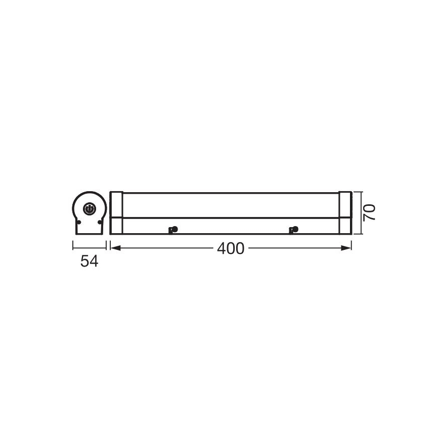 Ledvance - LED Aptumšojama skārienvadāma spogulis apgaismojums ORBIS TUBE LED/9W/230V 40 cm 3000/4000K IP44